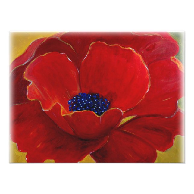 Big Red Floral Poster (Front)