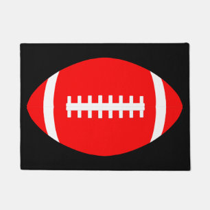 Big Red Football Door Mat for Home or Fieldhouse