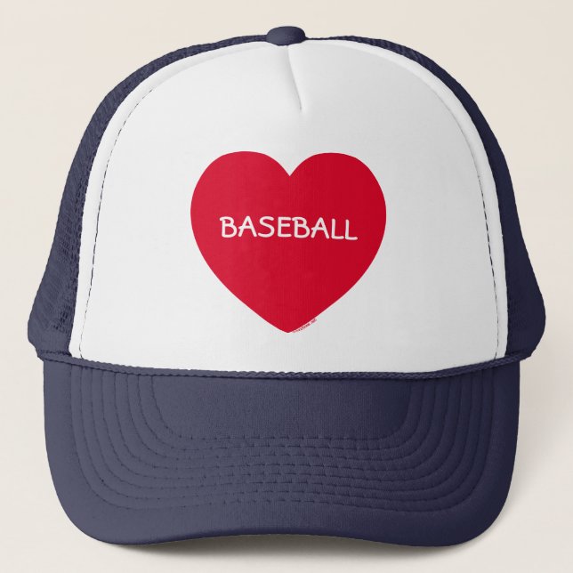 Big Red Heart Customizable Hat (Long Text) (Front)