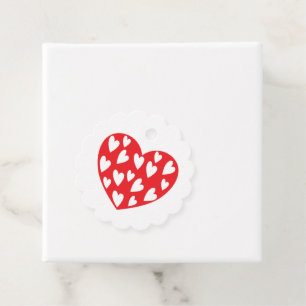 Big Red Heart Favour Tags