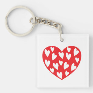 Big Red Heart Keychain