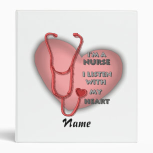 Big red heart nurse  binder