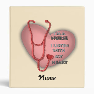 Big red heart nurse  binder