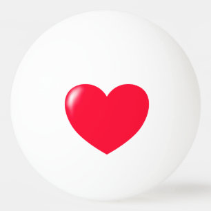 Big Red Heart Ping Pong Ball