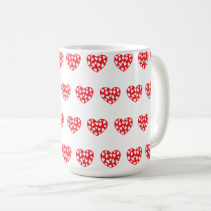 Big red heart with little hearts coffee mug