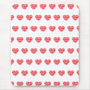 Big red heart with little hearts mouse pad