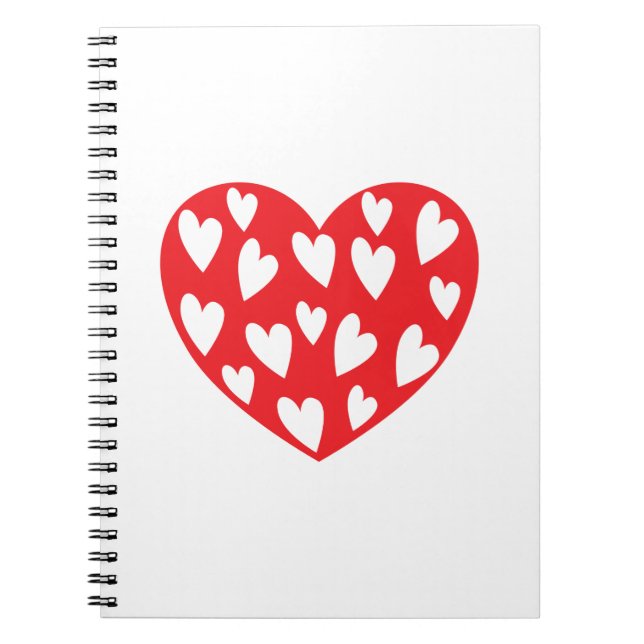 Big red heart with little hearts notebook (Front)