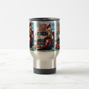 Big Red Heavy Truck for Truckers & Truck-Lovers Travel Mug