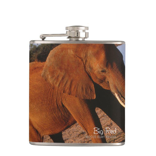 Big Red Hip Flask (Front)