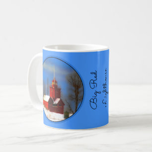 Big Red Lighthouse Painting - Original Art Coffee Mug