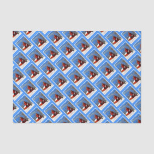 Big Red Lighthouse Painting - Original Art Tissue Paper