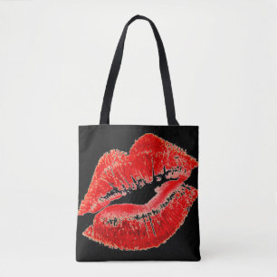 Big Red Lips Tote Bag