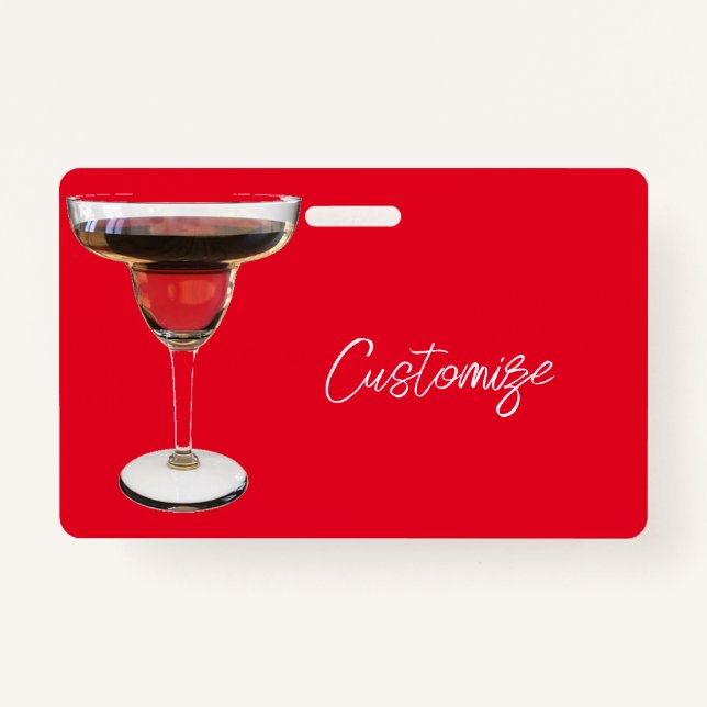Big Red Margarita Cocktail Drink Thunder_Cove Badge (Front)