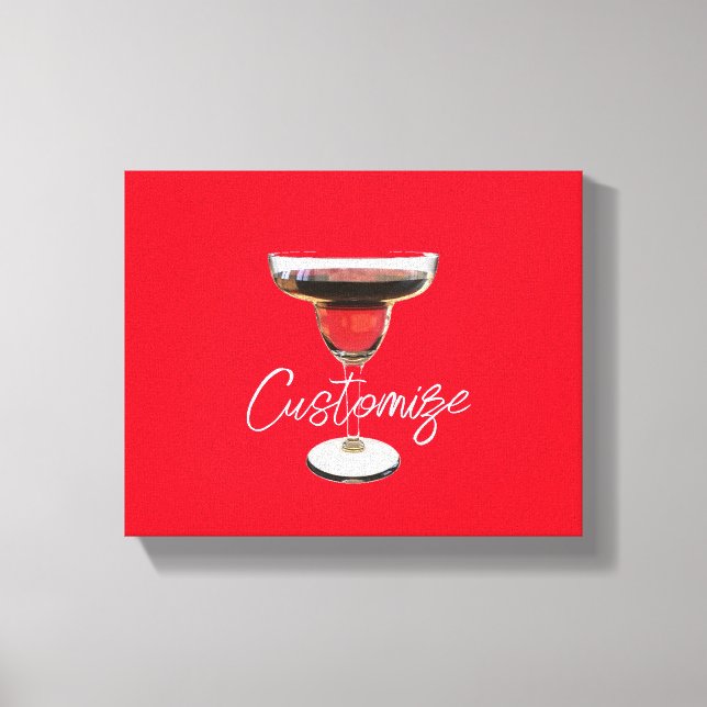 Big Red Margarita Cocktail Drink Thunder_Cove Canvas Print (Front)