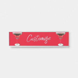 Big Red Margarita Cocktail Drink Thunder_Cove  Door Sign