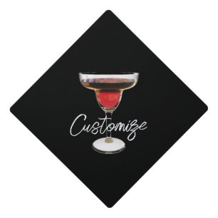 Big Red Margarita Cocktail Drink Thunder_Cove Graduation Cap Topper