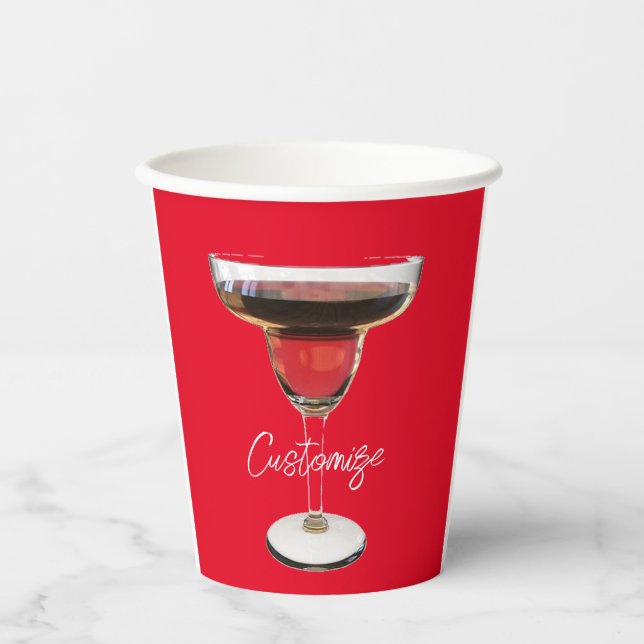 Big Red Margarita Cocktail Drink Thunder_Cove  Paper Cups (Front)