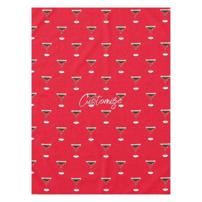 Big Red Margarita Cocktail Drink Thunder_Cove Tablecloth (Front)