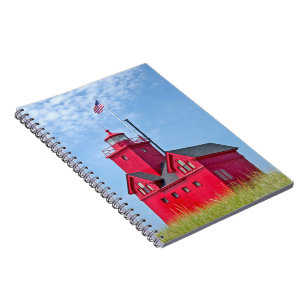 Big Red Michigan Lighthouse Notebook
