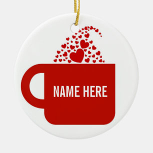 Big Red Mug Ceramic Ornament