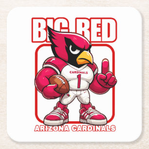 Big Red no 1 Square Paper Coaster