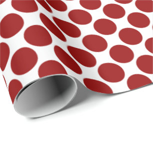 Big Red Polka Dot pattern Wrapping Paper