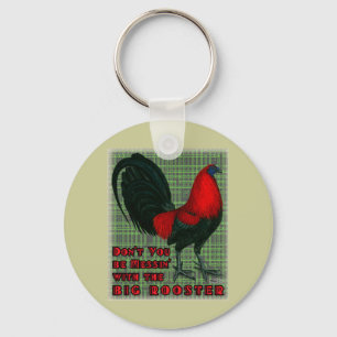 Big Red Rooster Keychain