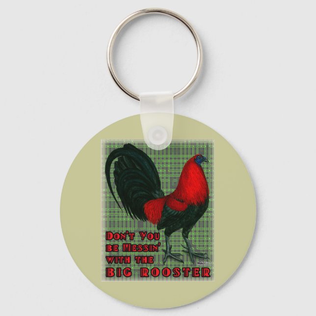Big Red Rooster Keychain (Front)