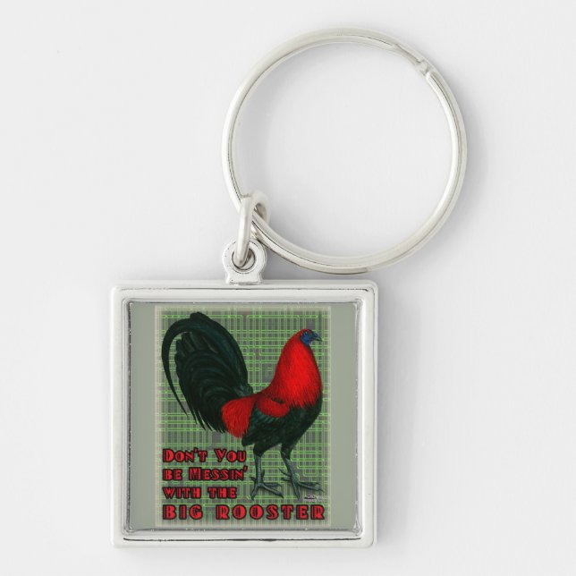 Big Red Rooster Keychain (Front)
