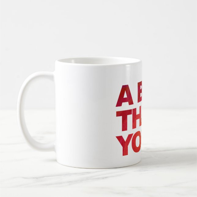 Big Red Thank You Coffee Mug (Left)