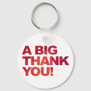 Big Red Thank You Keychain