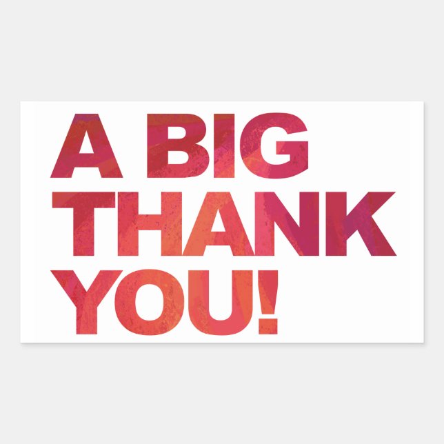 Big Red Thank You Sticker (Front)