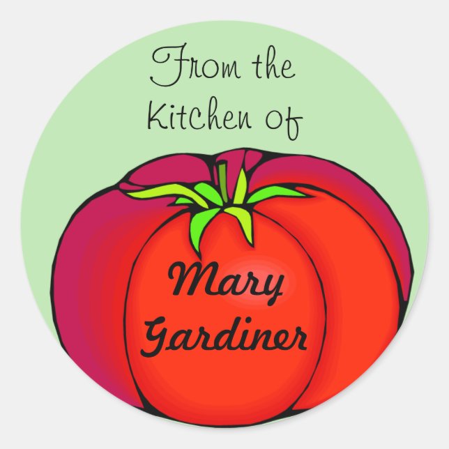 Big Red Tomato Canning Labels (Front)