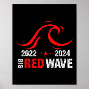 Big Red Wave Republican Gop Election Poster