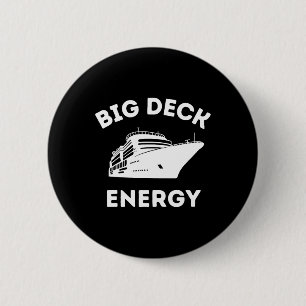 Big Retro Deeck Energy Cruise Ship Travel Vacation 2 Inch Round Button