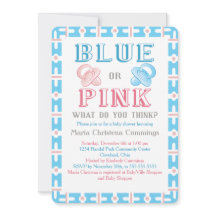 Big Reveal Baby Shower Gender Reveal Invitation