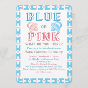 Big Reveal Baby shower Genre Reveal Invitation