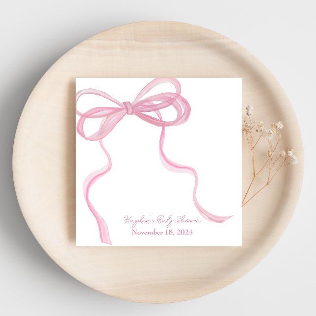 Big Ribbon Coquette Personalized Napkin (Creator Uploaded)