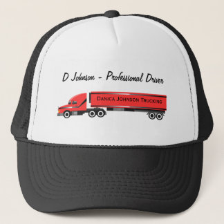 Big Rig 18 Wheeler Personalized Trucker Cap