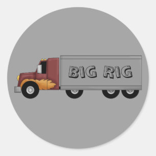 Big Rig 18 Wheeler Semi Truck Fun Stickers