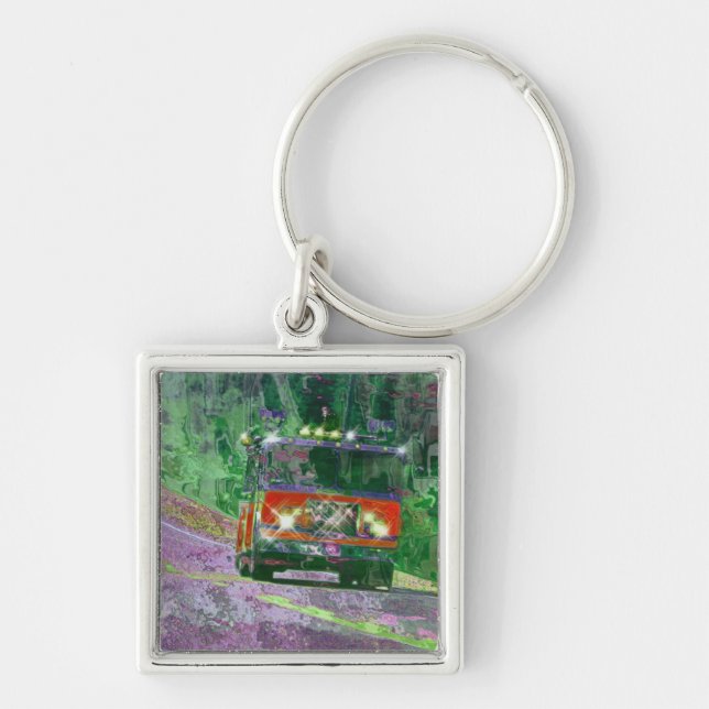 BIG RIG FREIGHT TRUCK LOVERS Art Keychain (Front)
