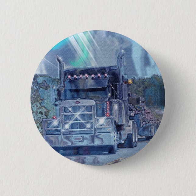 BIG RIG LORRIES & TRUCKS for Truck-lovers 2 Inch Round Button (Front)