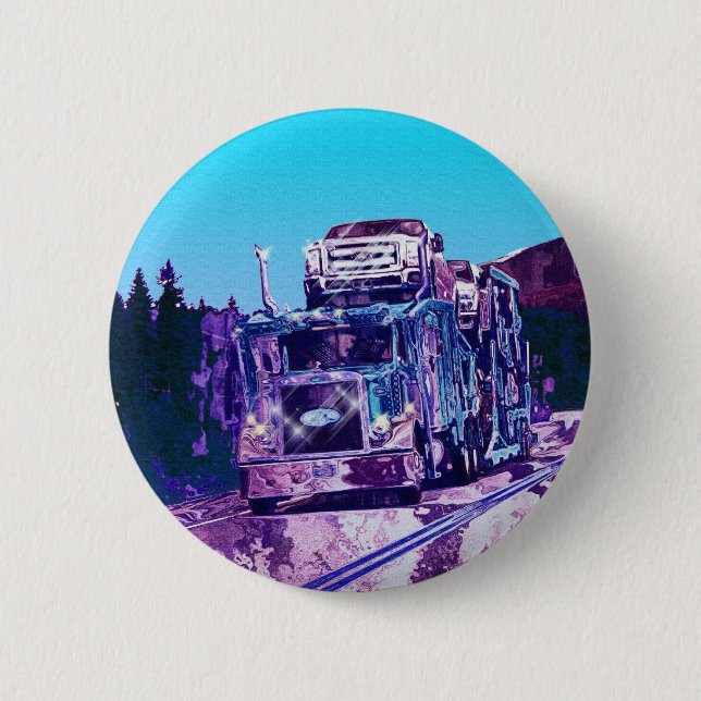 BIG RIG LORRIES & TRUCKS for Truck-lovers 2 Inch Round Button (Front)