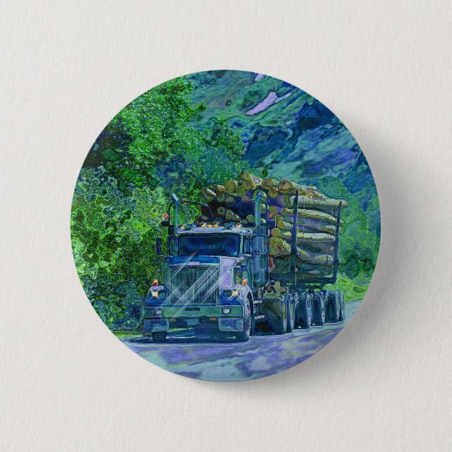 BIG RIG LORRIES & TRUCKS for Truck-lovers 2 Inch Round Button (Front)