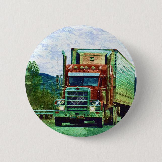 BIG RIG LORRIES & TRUCKS for Truck-lovers 2 Inch Round Button (Front)