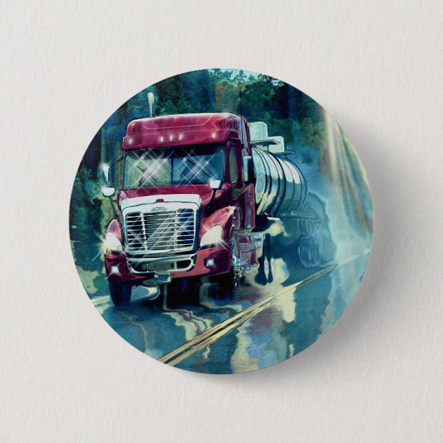 BIG RIG LORRIES & TRUCKS for Truck-lovers 2 Inch Round Button (Front)