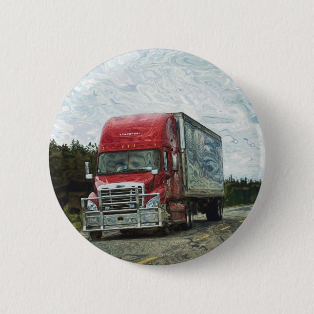 BIG RIG LORRIES & TRUCKS for Truck-lovers 2 Inch Round Button (Front)