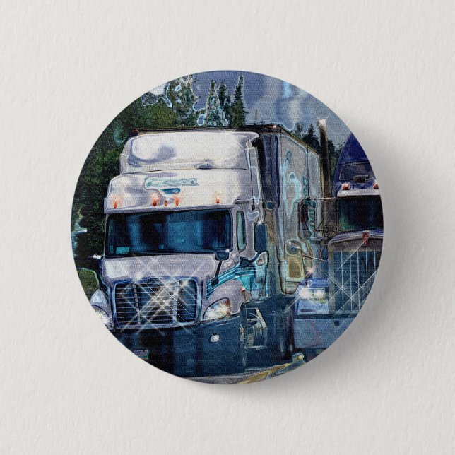 BIG RIG LORRIES & TRUCKS for Truck-lovers 2 Inch Round Button (Front)