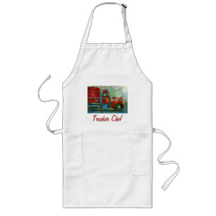 Big Rig Red Cargo Truck for Kids and Truckers Long Apron