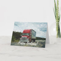 Big Rig Road-liner Truck-lover Birthday Card